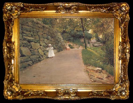 framed  William Merrit Chase Im Park Ein Seitenweg, ta009-2